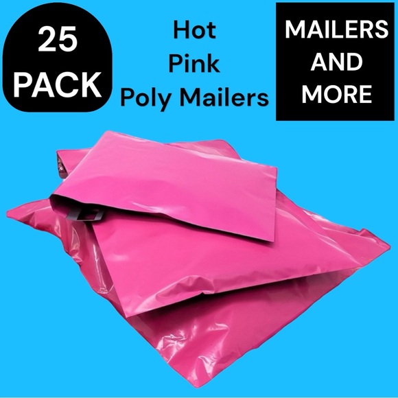 25 10X13 Hot Pink Poly Mailers ( PRICE IS FIRM ) - Picture 2 of 4